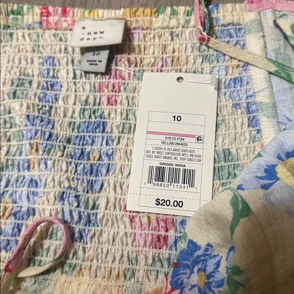 NWT A New Day Women’s Mini Woven Floral Tank Dress Size 10 - Picture 4 of 4